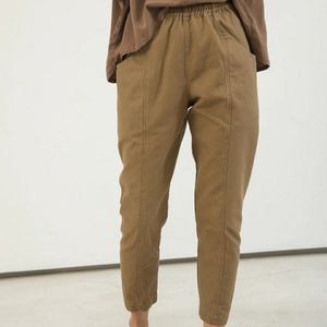Elizabeth Suzann Clyde Work Pant in Cotton Canvas Clay